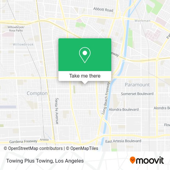 Towing Plus Towing map