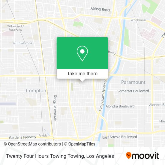 Mapa de Twenty Four Hours Towing Towing