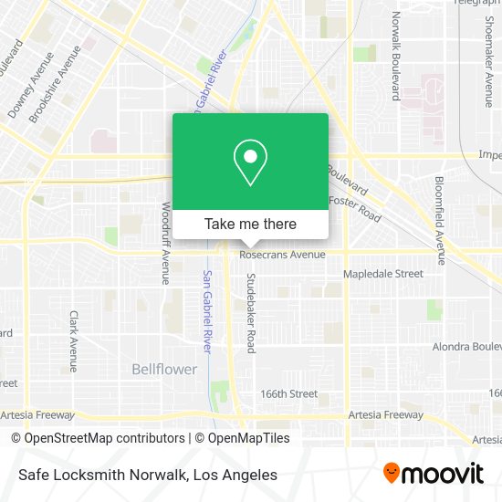 Mapa de Safe Locksmith Norwalk