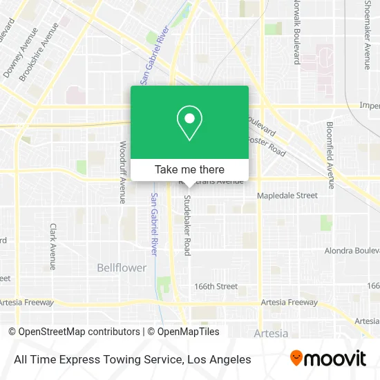 All Time Express Towing Service map
