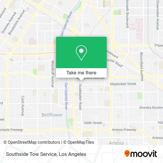Southside Tow Service map