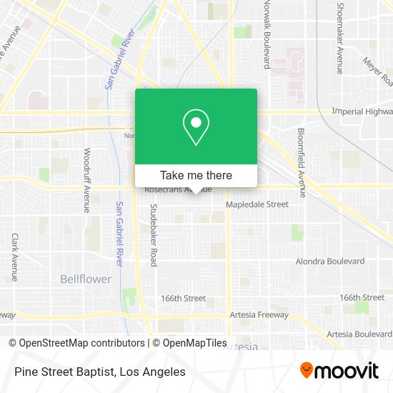 Pine Street Baptist map