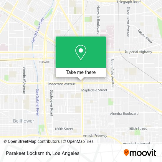 Parakeet Locksmith map