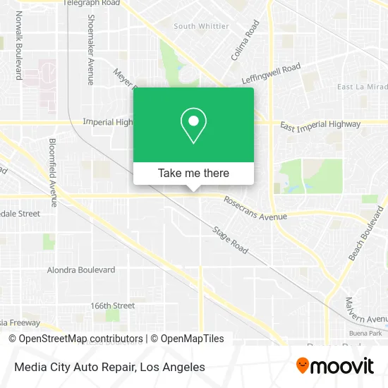 Media City Auto Repair map
