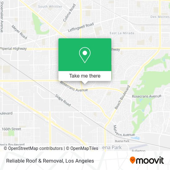Reliable Roof & Removal map