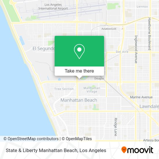 State & Liberty Manhattan Beach map