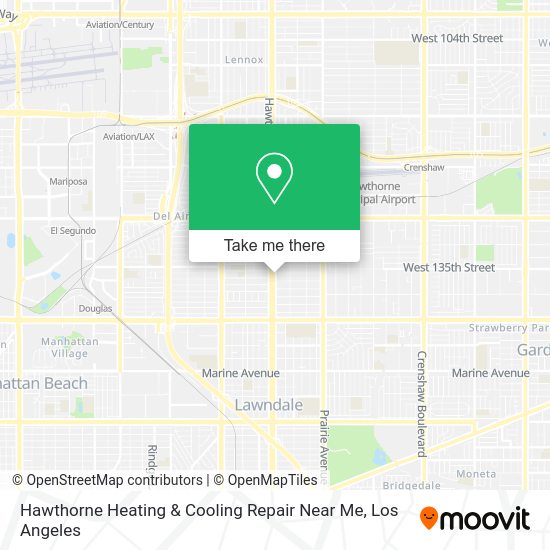 Hawthorne Heating & Cooling Repair Near Me map