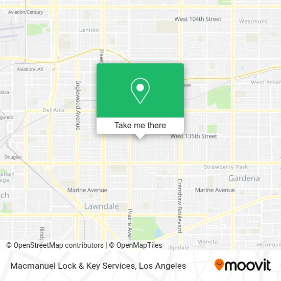 Macmanuel Lock & Key Services map