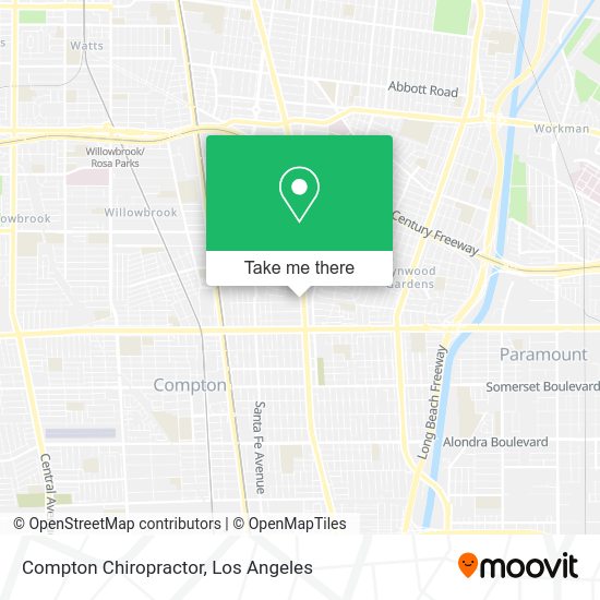 Mapa de Compton Chiropractor