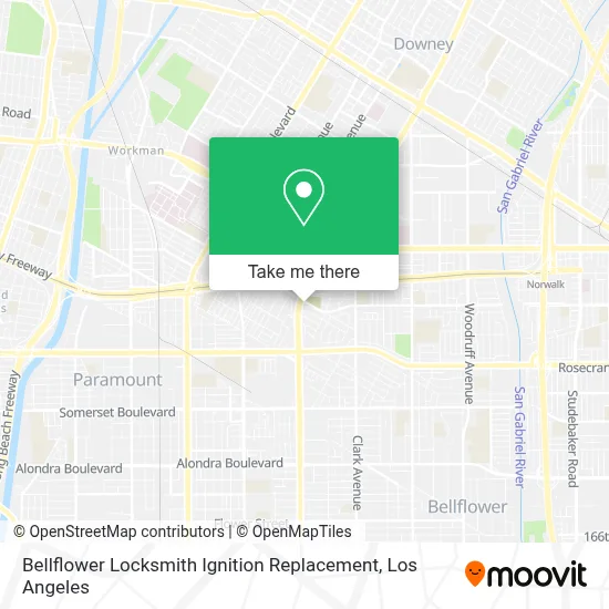 Bellflower Locksmith Ignition Replacement map