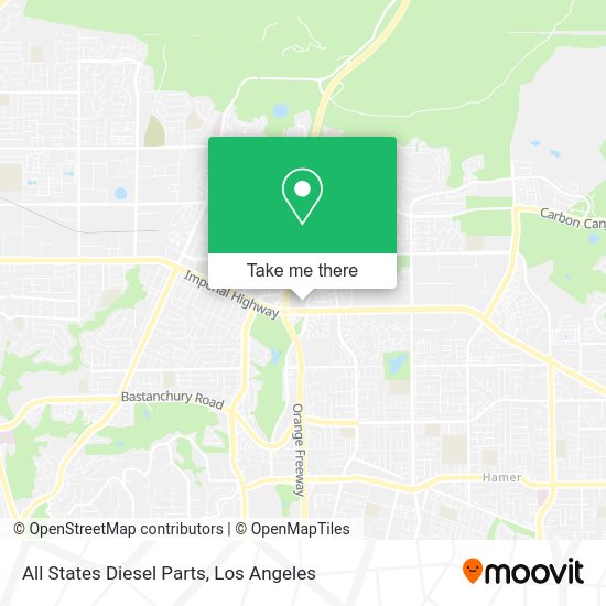 All States Diesel Parts map
