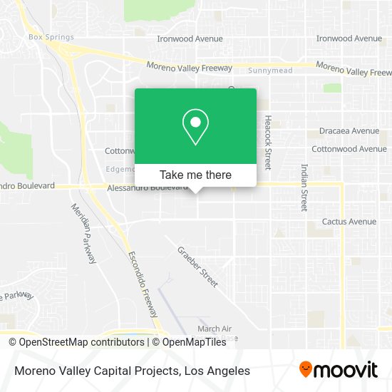 Moreno Valley Capital Projects map