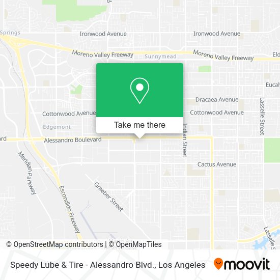 Mapa de Speedy Lube & Tire - Alessandro Blvd.