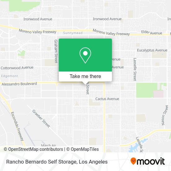 Rancho Bernardo Self Storage map