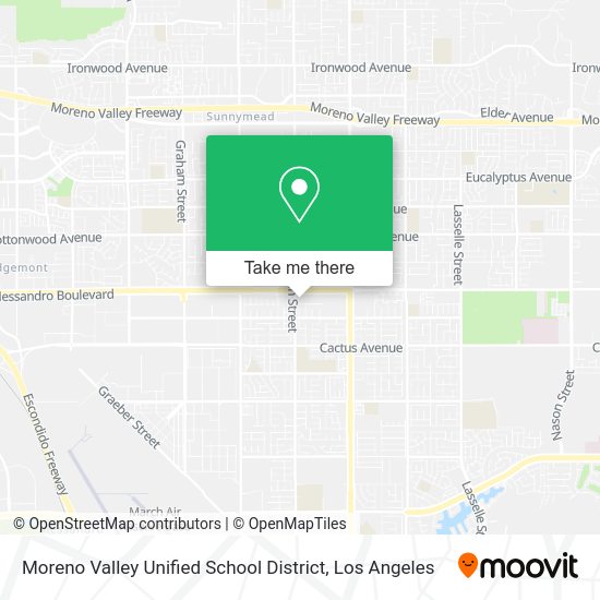 Moreno Valley Unified School District map