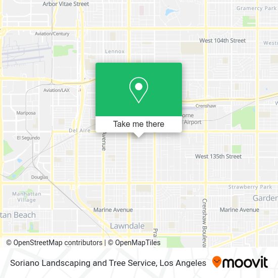 Mapa de Soriano Landscaping and Tree Service