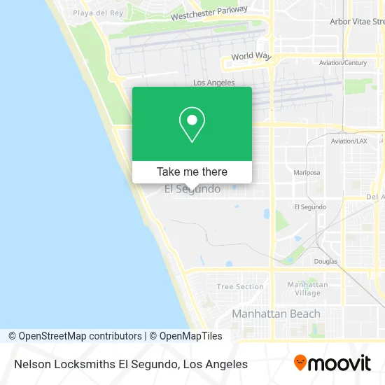Nelson Locksmiths El Segundo map