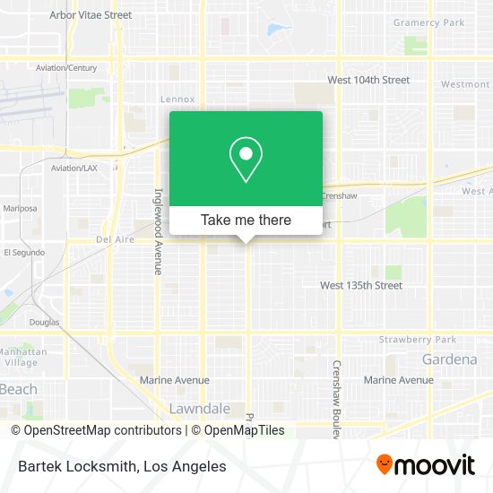 Mapa de Bartek Locksmith