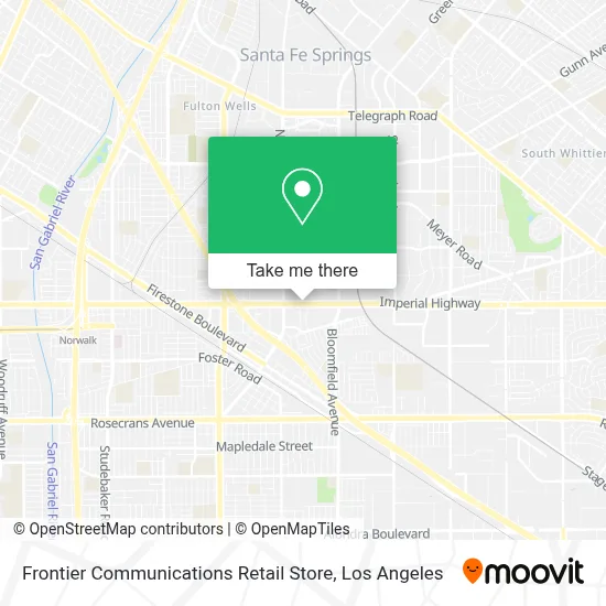 Frontier Communications Retail Store map