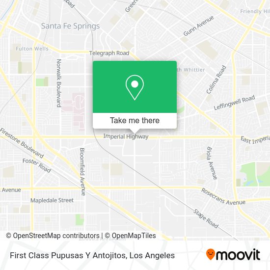 Mapa de First Class Pupusas Y Antojitos
