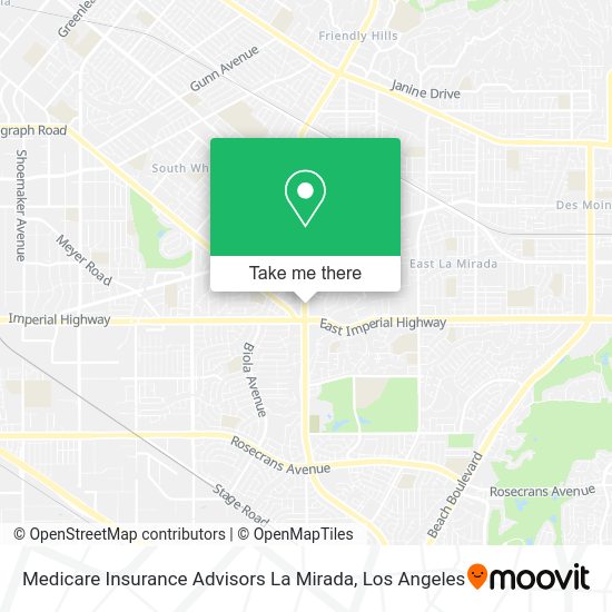Medicare Insurance Advisors La Mirada map