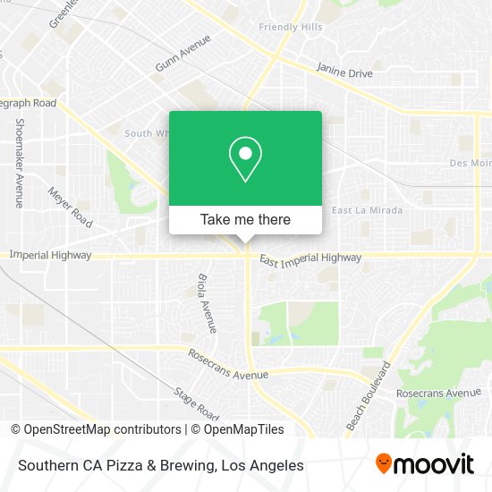 Southern CA Pizza & Brewing map