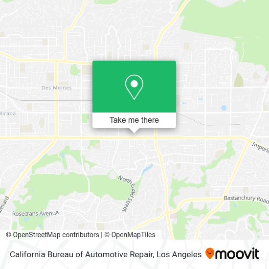 Mapa de California Bureau of Automotive Repair