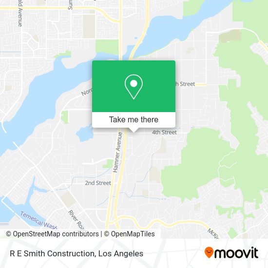 R E Smith Construction map