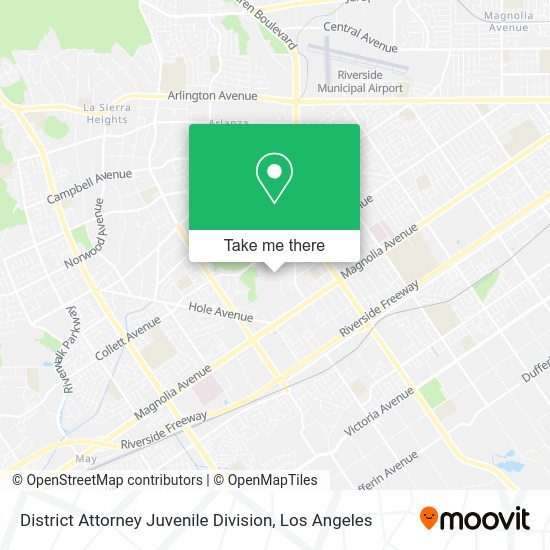 Mapa de District Attorney Juvenile Division