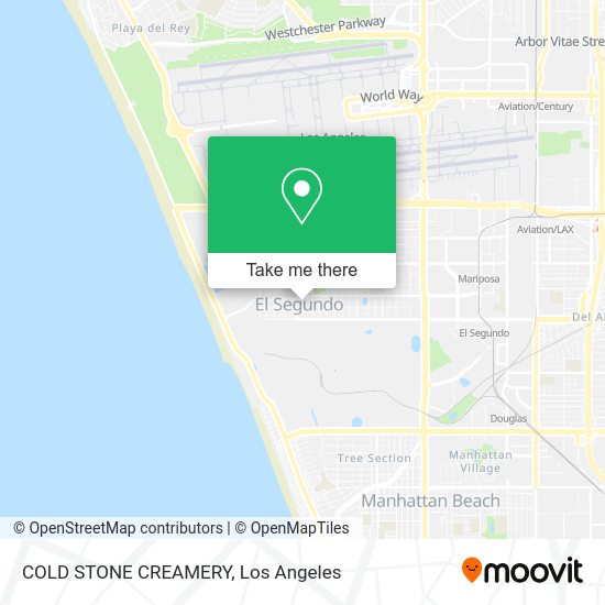 COLD STONE CREAMERY map