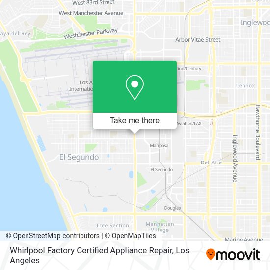 Whirlpool Factory Certified Appliance Repair map