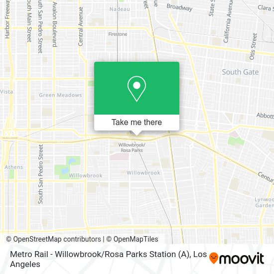 Mapa de Metro Rail - Willowbrook / Rosa Parks Station (A)