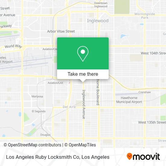 Los Angeles Ruby Locksmith Co map