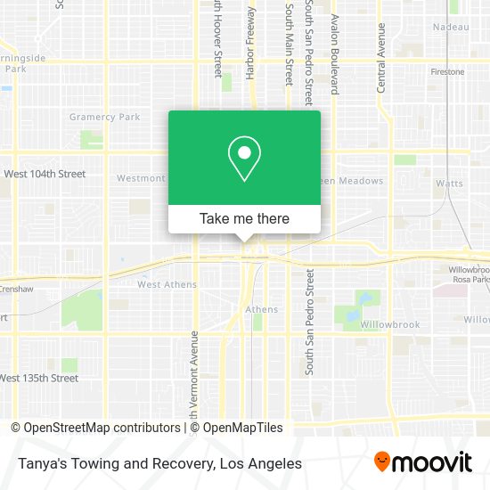 Tanya's Towing and Recovery map