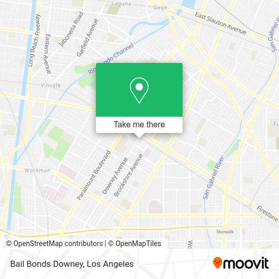 Mapa de Bail Bonds Downey