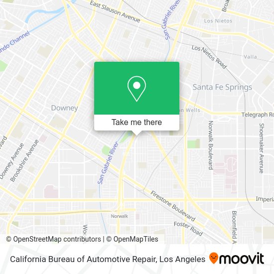 California Bureau of Automotive Repair map
