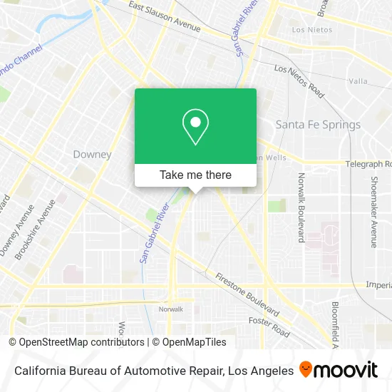California Bureau of Automotive Repair map