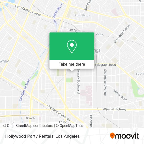 Mapa de Hollywood Party Rentals