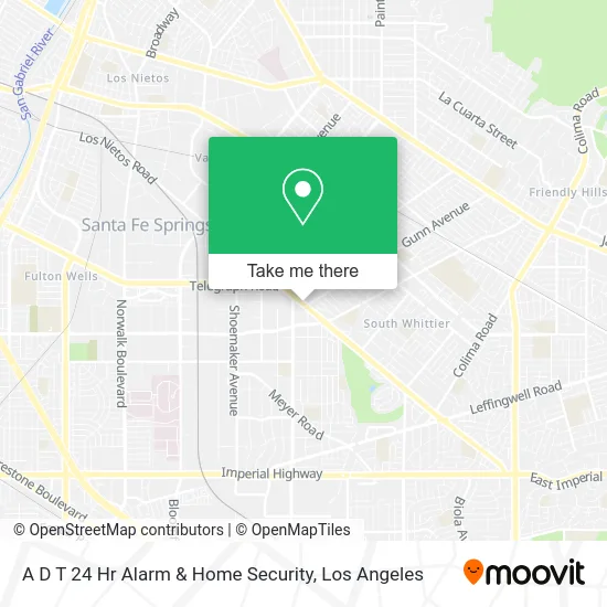 A D T 24 Hr Alarm & Home Security map