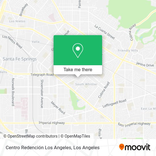 Mapa de Centro Redención Los Angeles