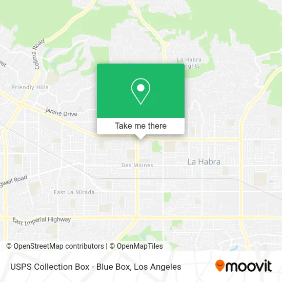 USPS Collection Box - Blue Box map