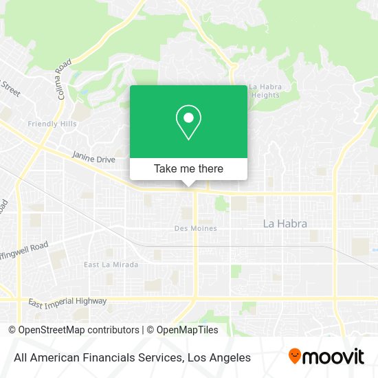 All American Financials Services map