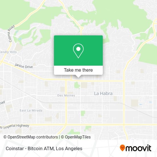 Mapa de Coinstar - Bitcoin ATM