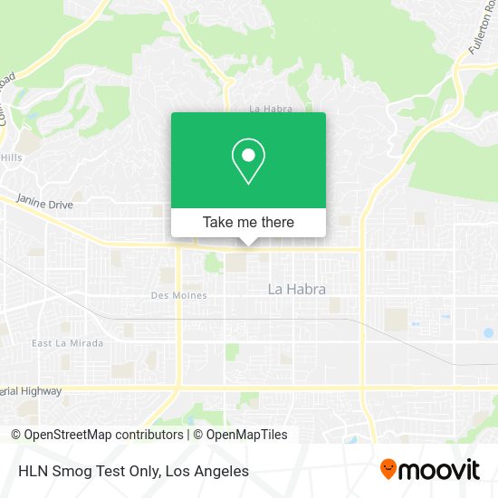 HLN Smog Test Only map