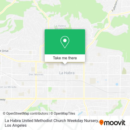 La Habra United Methodist Church Weekday Nursery map