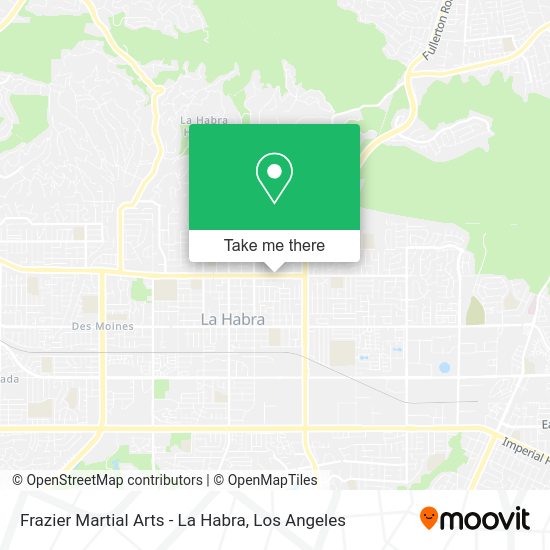 Frazier Martial Arts - La Habra map