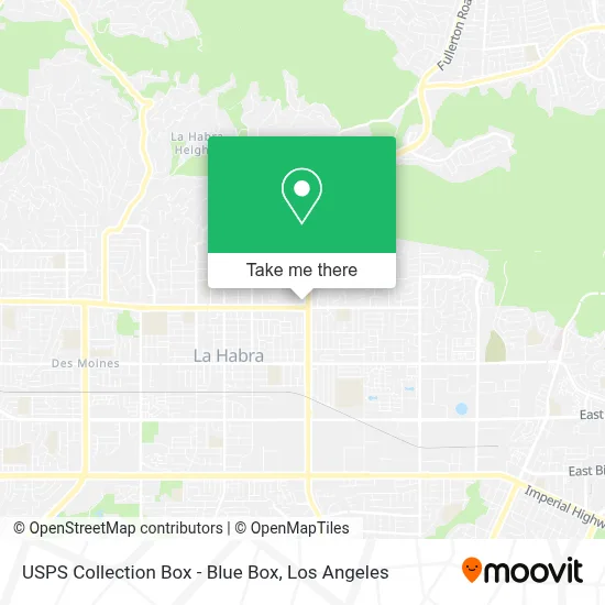 USPS Collection Box - Blue Box map