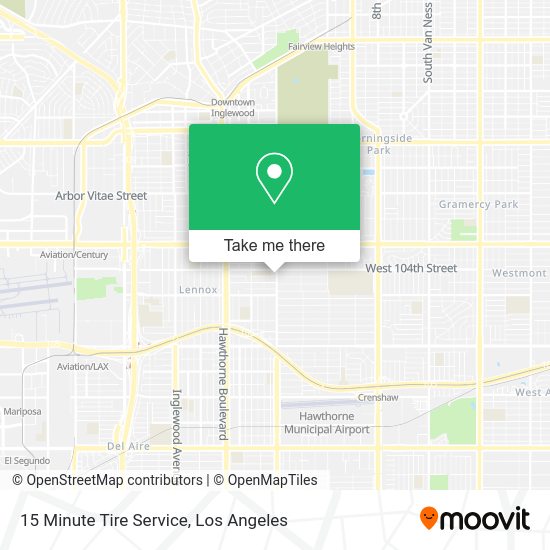 15 Minute Tire Service map