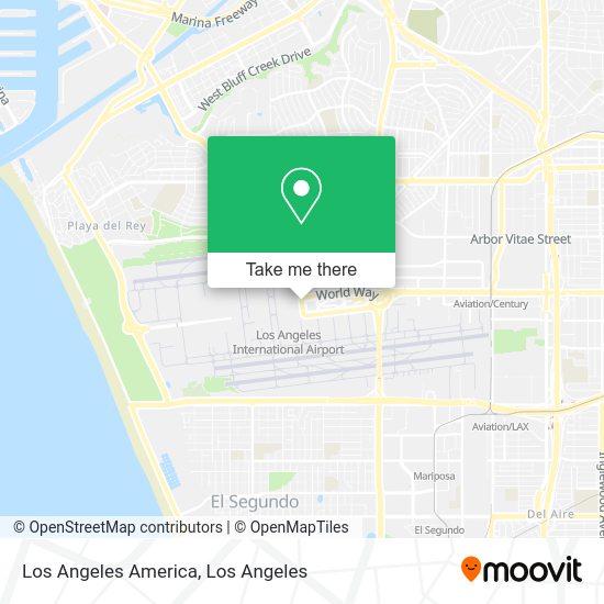 Los Angeles America map