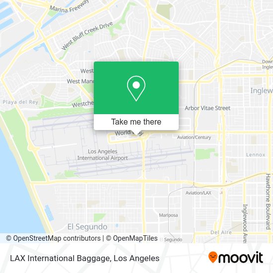Mapa de LAX International Baggage